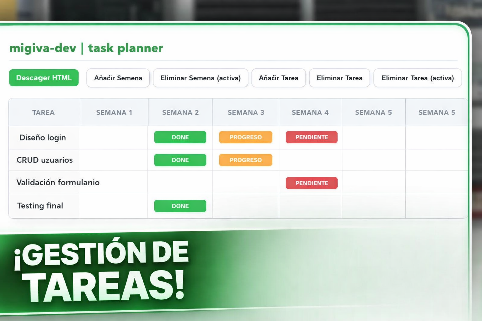 Gantt Task Manager